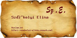 Székelyi Elina névjegykártya